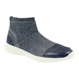 American Club Sapatos esportivos femininos 17044 azul marinho/prata 1