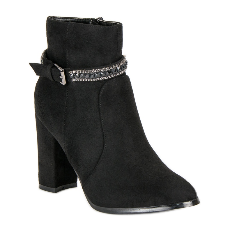 Botas de camurça de salto alto VINCEZA preto 2