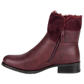 Forever Folie Botas quentes femininas vermelho 1