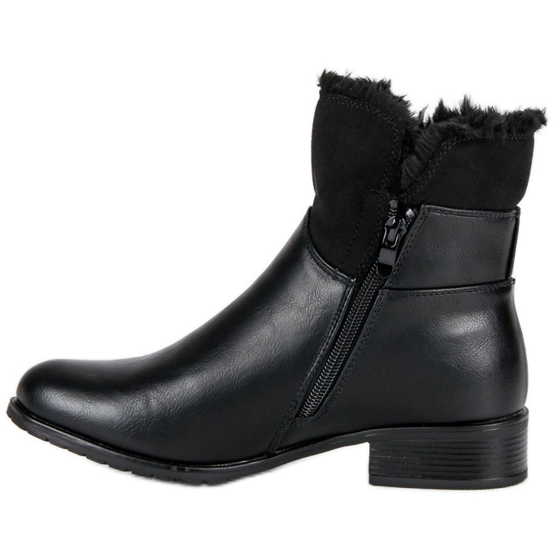 Forever Folie Botas quentes femininas preto 1