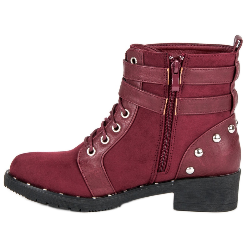 Clowse Botas de trabalho elegantes vermelho 1