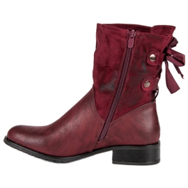 Forever Folie Botas cor de vinho elegantes vermelho 1