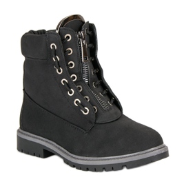 Botas de caminhada femininas pretas preto 1
