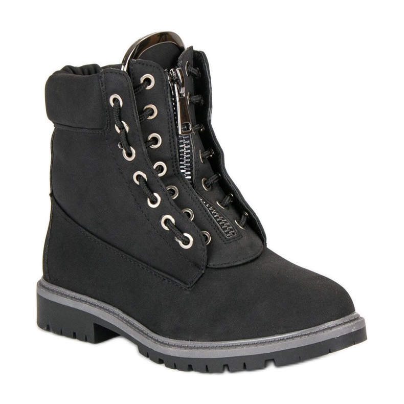 Botas de caminhada femininas pretas preto 1