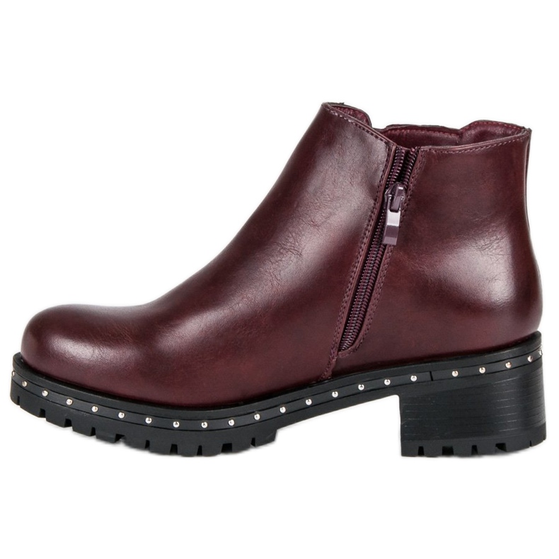 Anesia Paris Botas Jodhpur com salto alto vermelho 1