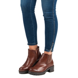 Anesia Paris Botas Jodhpur com salto alto preto marrom 2