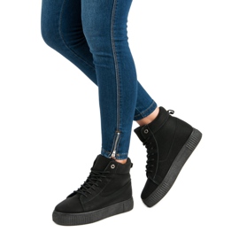 SDS Botas esportivas pretas até o tornozelo preto 1