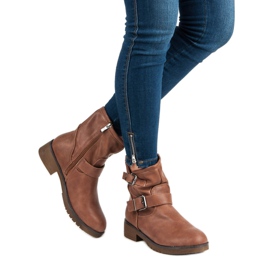 Encor Botas de motociclista marrons marrom 1