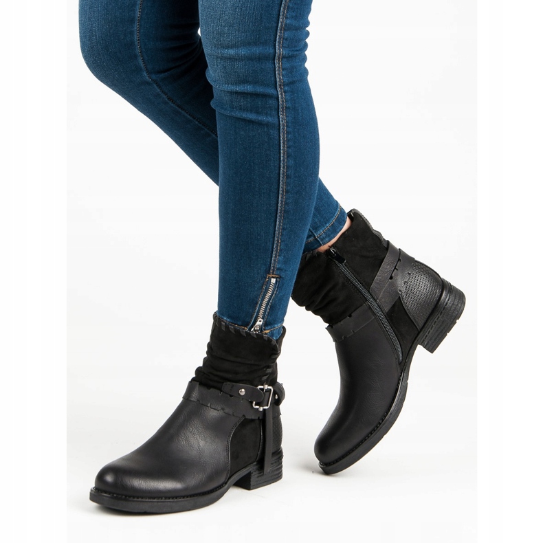 SDS Botas pretas trabalhadoras preto 1