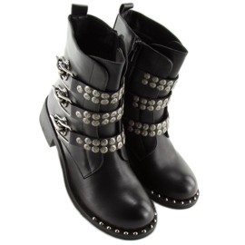 Botas militares pretas JW1 pretas preto 1