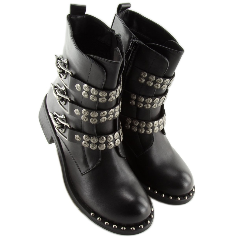 Botas militares pretas JW1 pretas preto 1