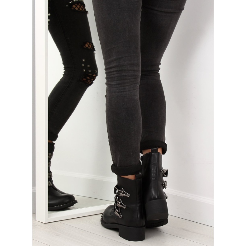 Botas militares pretas JW1 pretas preto 2