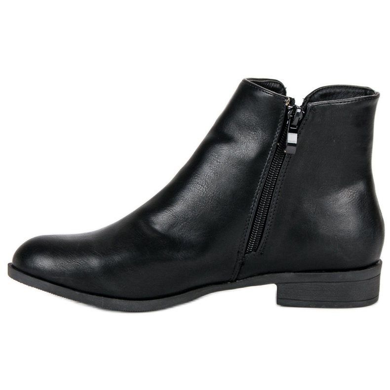 Anesia Paris Botas pretas de salto plano preto 1