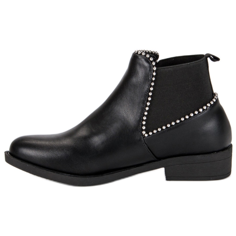Botas chelsea elegantes preto 1