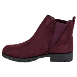 Via Giulia  Botas Jodhpur de camurça vermelho 1