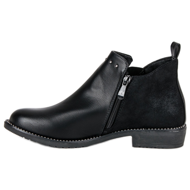 Botas baixas femininas preto 1