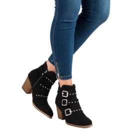 Botas casuais de salto alto preto 2