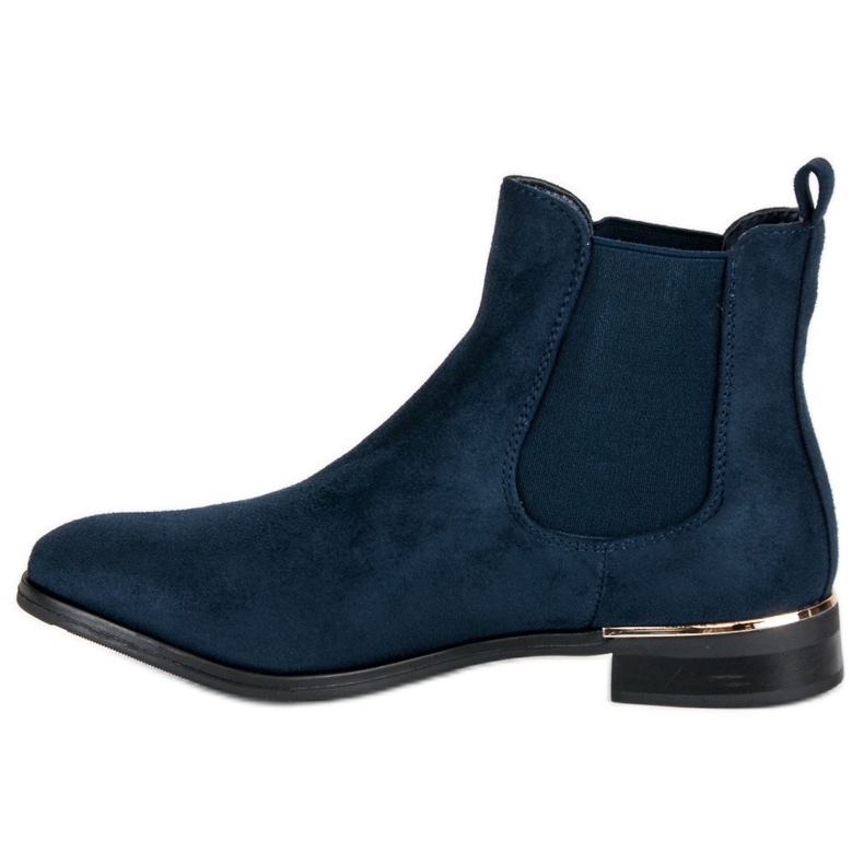 SDS Botas Chelsea de camurça azul marinho 1