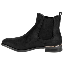 SDS Botas Jodhpur de camurça preta preto 1
