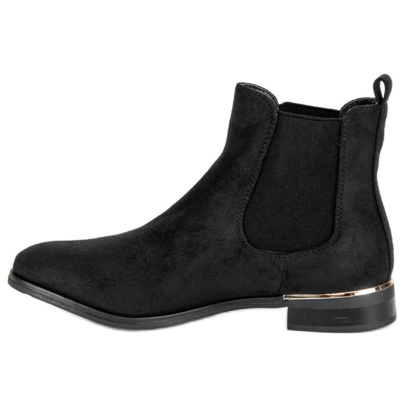 SDS Botas Jodhpur de camurça preta preto 1