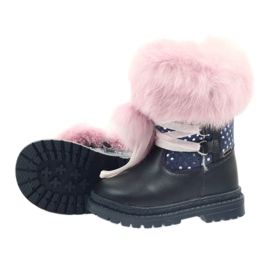 Bartek Botas femininas de couro com pele 216390-013 azul 4 Bartek Botas femininas de couro com pele 216390-013 azul 4