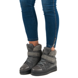 Botas cinza quentes 1
