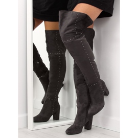 Salto alto cinza 539-1 cinza 2