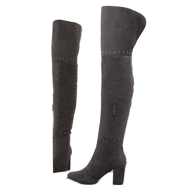 Salto alto cinza 539-1 cinza 1