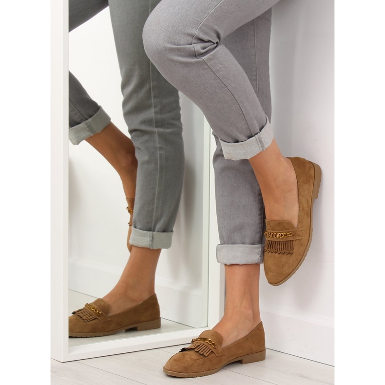 Mocassins marrons para mulheres HW308 Camel marrom 2
