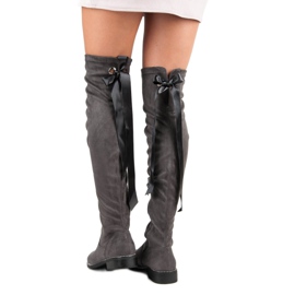 Seastar Botas Elegantes De Camurça cinza 2