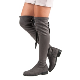 Seastar Botas Elegantes De Camurça cinza 1