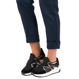 Sapatos esportivos elegantes preto 1