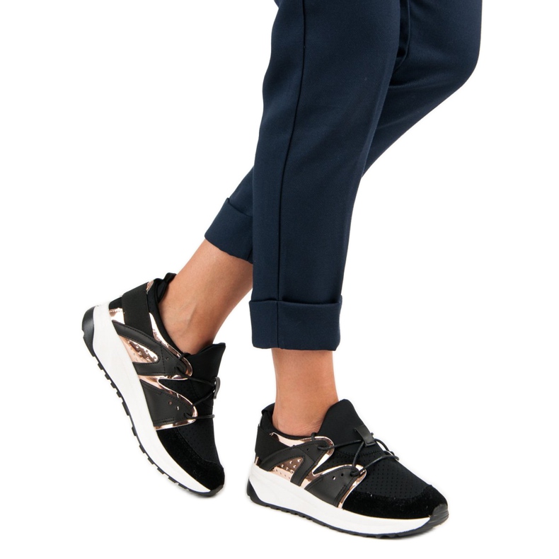 Sapatos esportivos elegantes preto 2