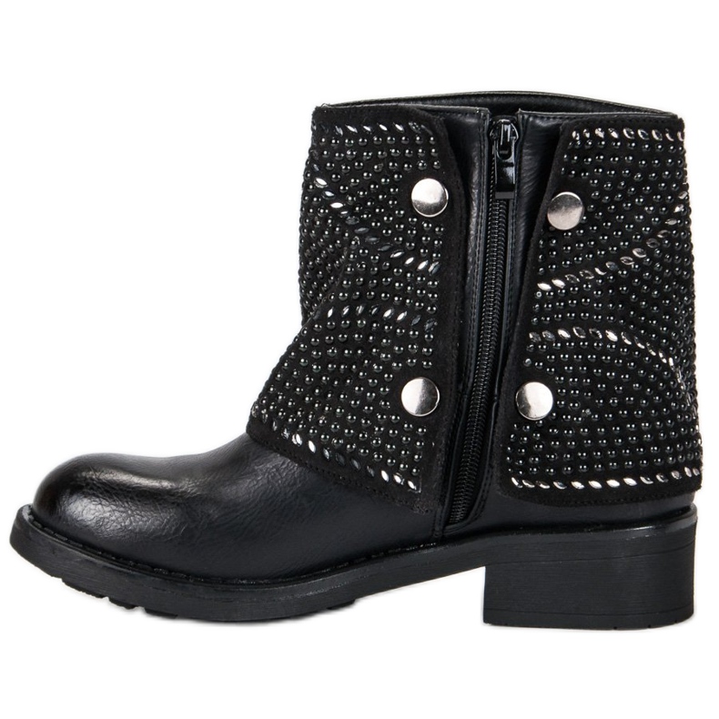 SDS Botas femininas elegantes preto 2