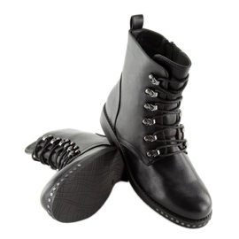 Botas de trabalho femininas negras pretas ML15 preto 2