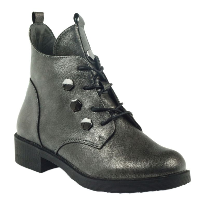 Botas com tachas Sergio Leone 308 cinza 1 Botas com tachas Sergio Leone 308 cinza 1