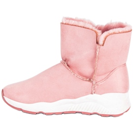 Lemax Botas de neve elegantes com pele rosa 1