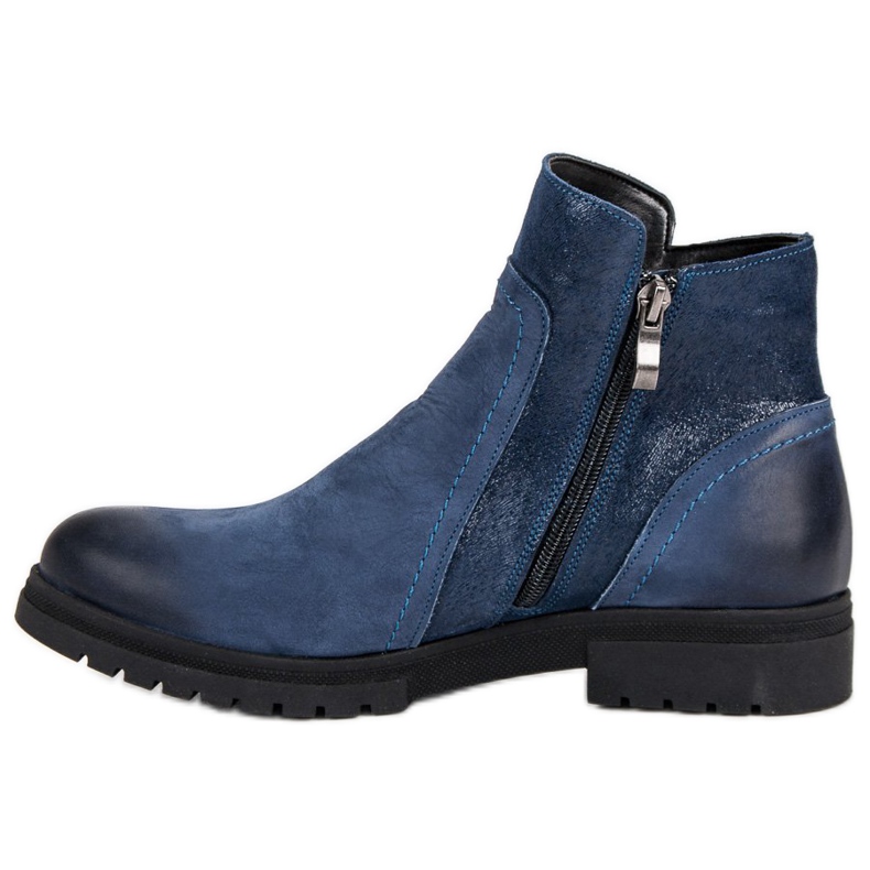 Botas de couro VINCEZA confortáveis azul 1