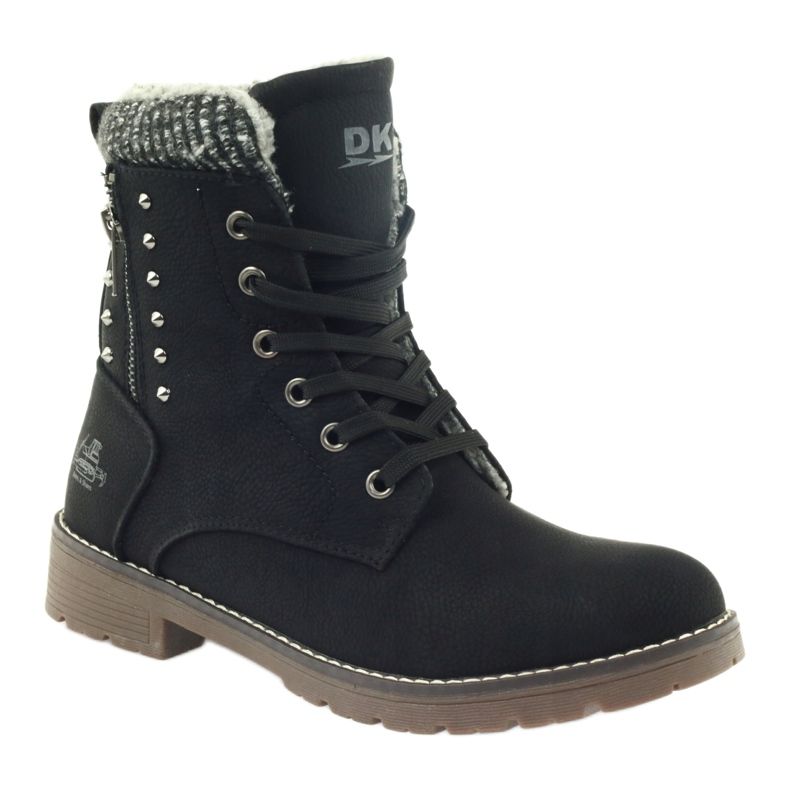 DK Botas Timberki em pele preta preto 1