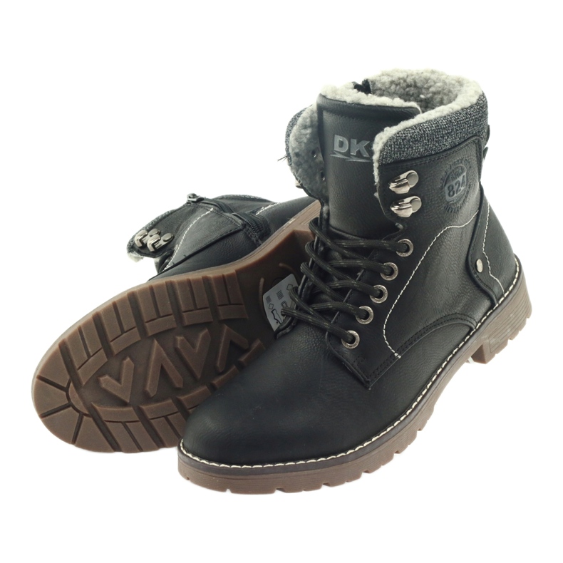Botas pretas com cordões DK2025 preto 4