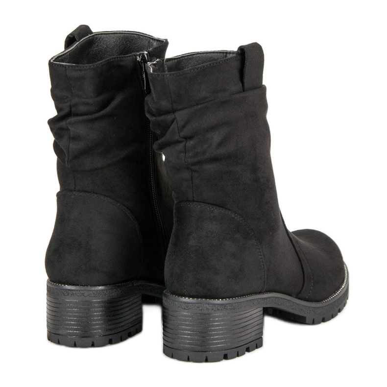 Lucky Shoes Operários de camurça preto 1