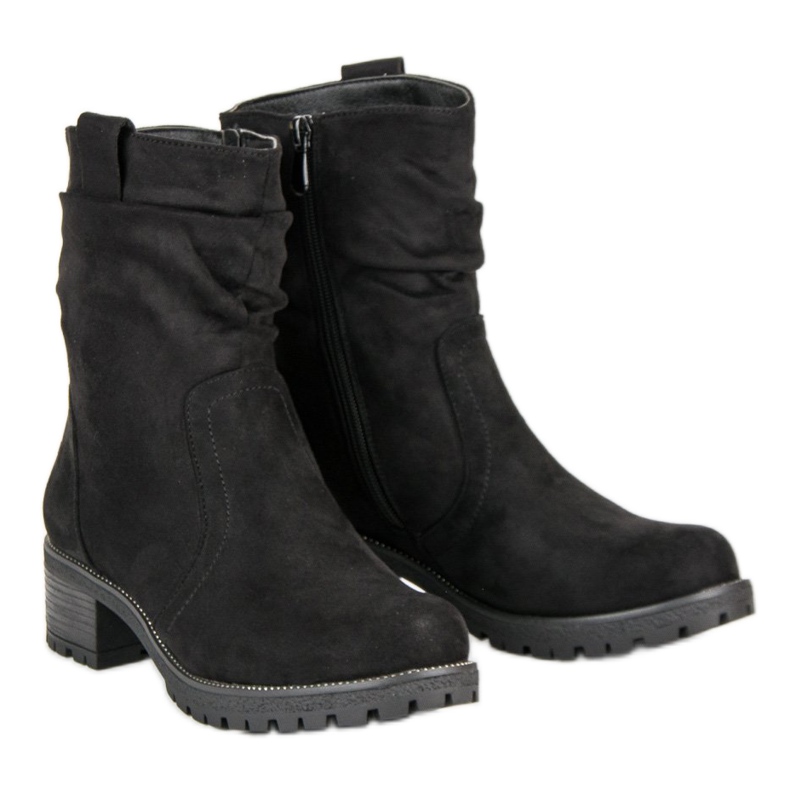 Lucky Shoes Operários de camurça preto 2