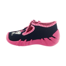 Sapatos infantis Befado 110p330 chinelos azul marinho rosa 2