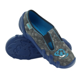 Chinelos de calçados infantis Befado 290y163 azul cinza 3