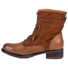 Botas com zíper castanho 1