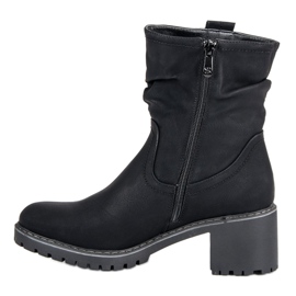Botas femininas outono preto 1