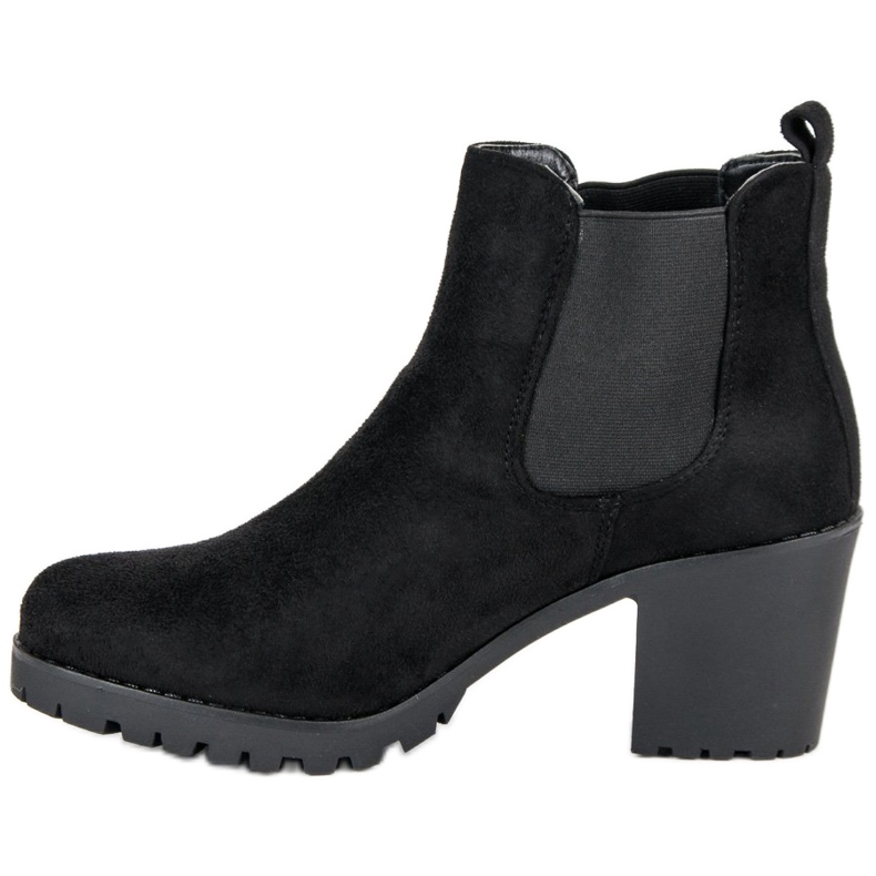 Super Me Botas Jodhpur de camurça preta preto 1