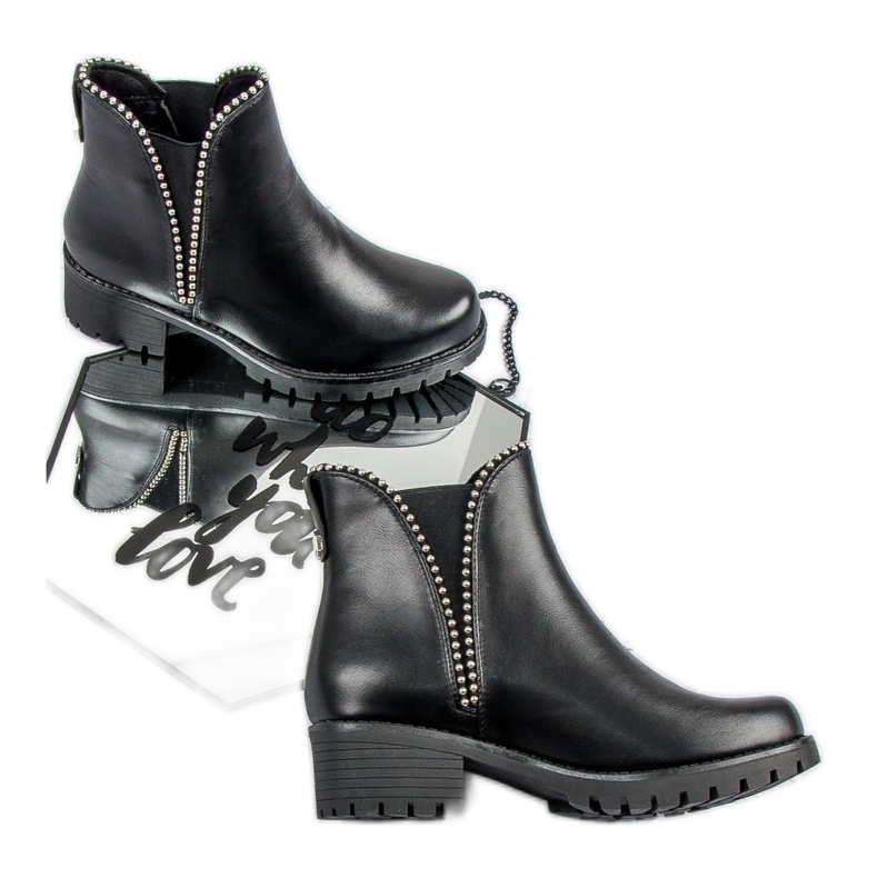 Sixth Sense Botas pretas bota Jodhpur preto 1
