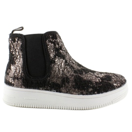 Botas infantis Chelsea com sola esportiva preto 1