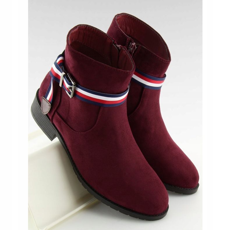 Chelsea marrom feminino com botas 99-150 vermelhas vermelho 1
